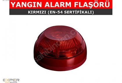 TFS-3193R KONVANSİYONEL YANGIN ALARM FLAŞÖRÜ. KIRMIZI (EN-54 SERTİFİKALI)